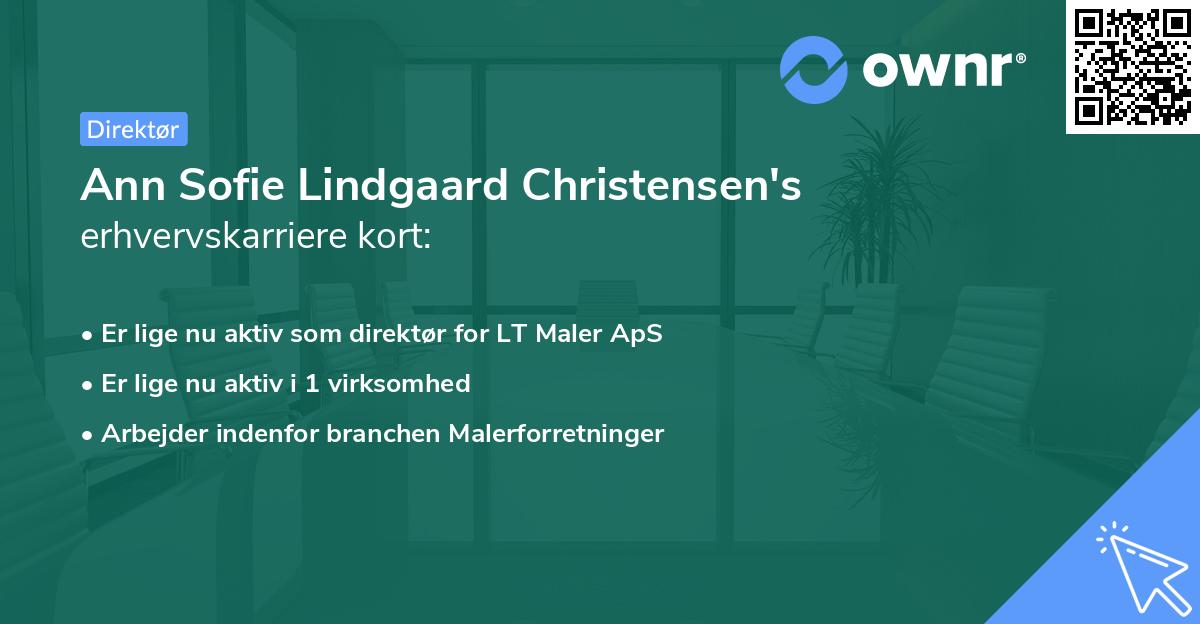 Ann Sofie Lindgaard Christensen's erhvervskarriere kort