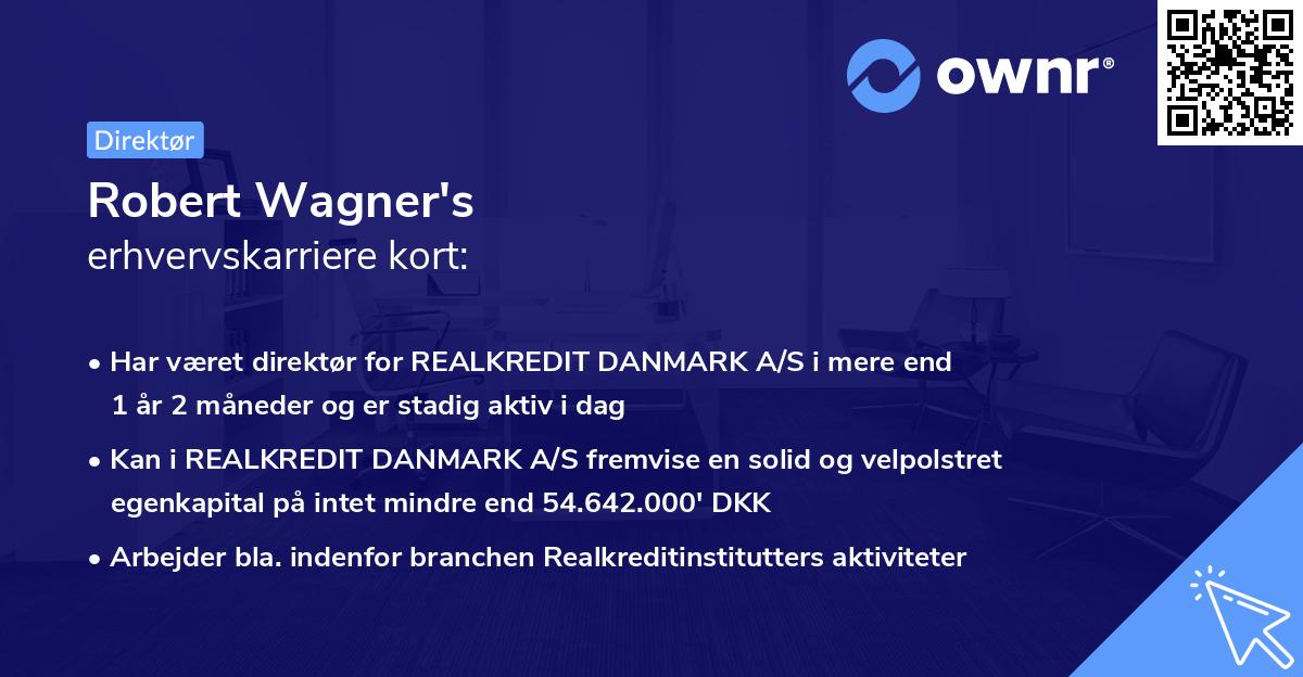 Robert Wagner's erhvervskarriere kort