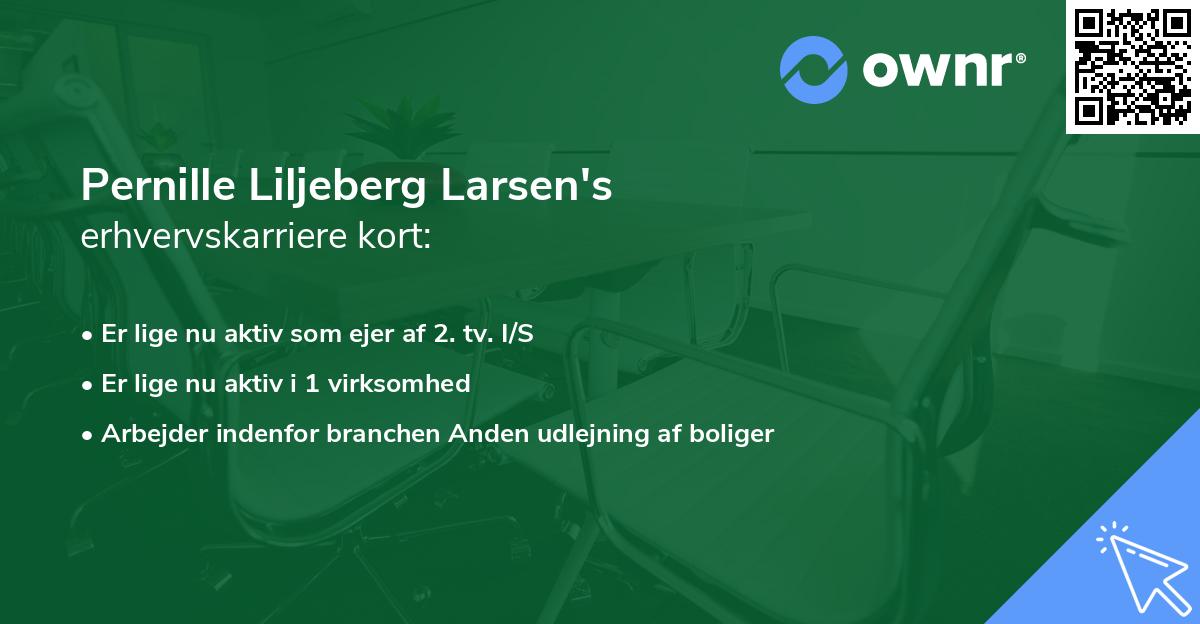 Pernille Liljeberg Larsen's erhvervskarriere kort