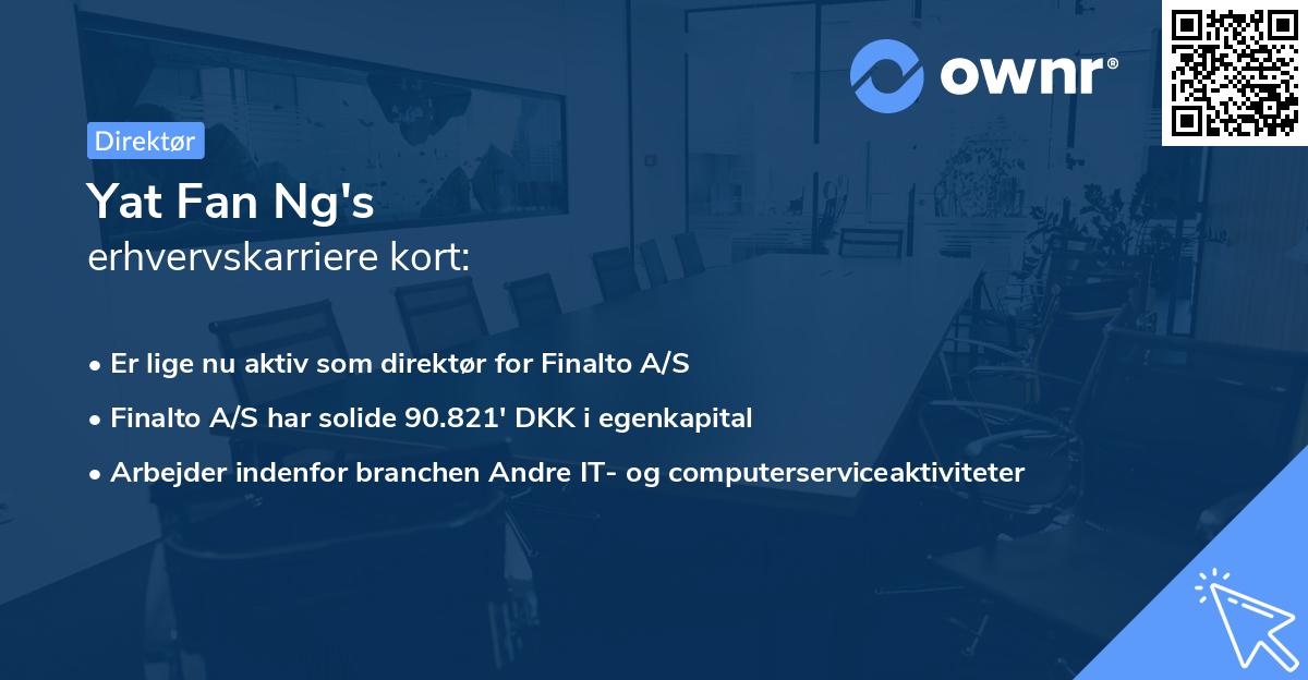 Yat Fan Ng's erhvervskarriere kort