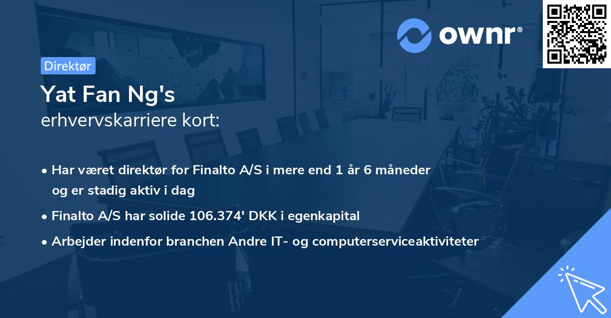 Yat Fan Ng's erhvervskarriere kort