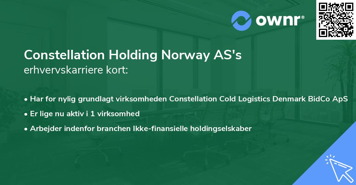 Constellation Holding Norway AS's erhvervskarriere kort