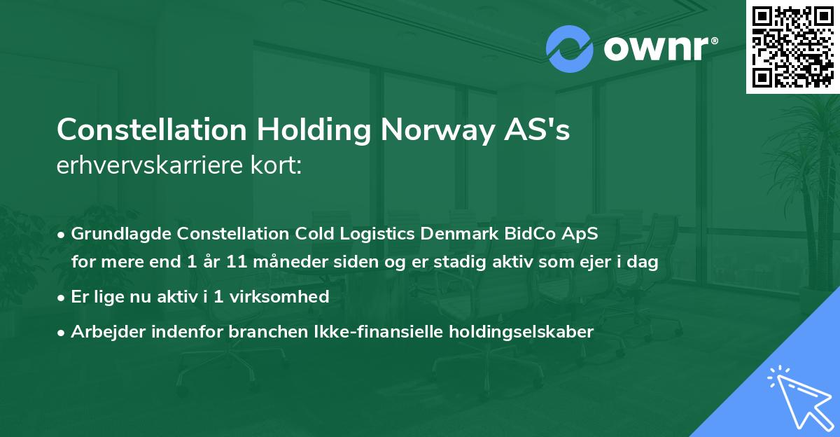 Constellation Holding Norway AS's erhvervskarriere kort