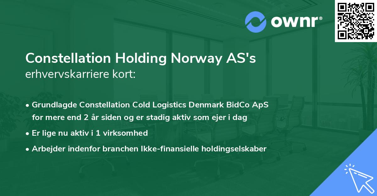 Constellation Holding Norway AS's erhvervskarriere kort