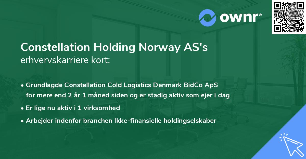 Constellation Holding Norway AS's erhvervskarriere kort