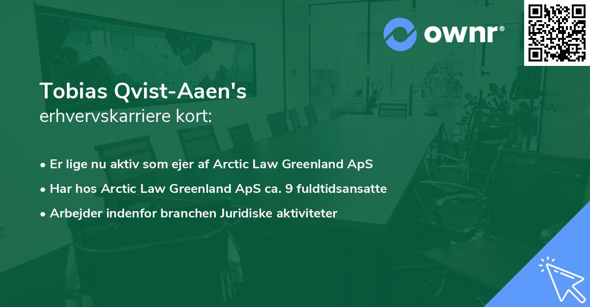 Tobias Qvist-Aaen's erhvervskarriere kort