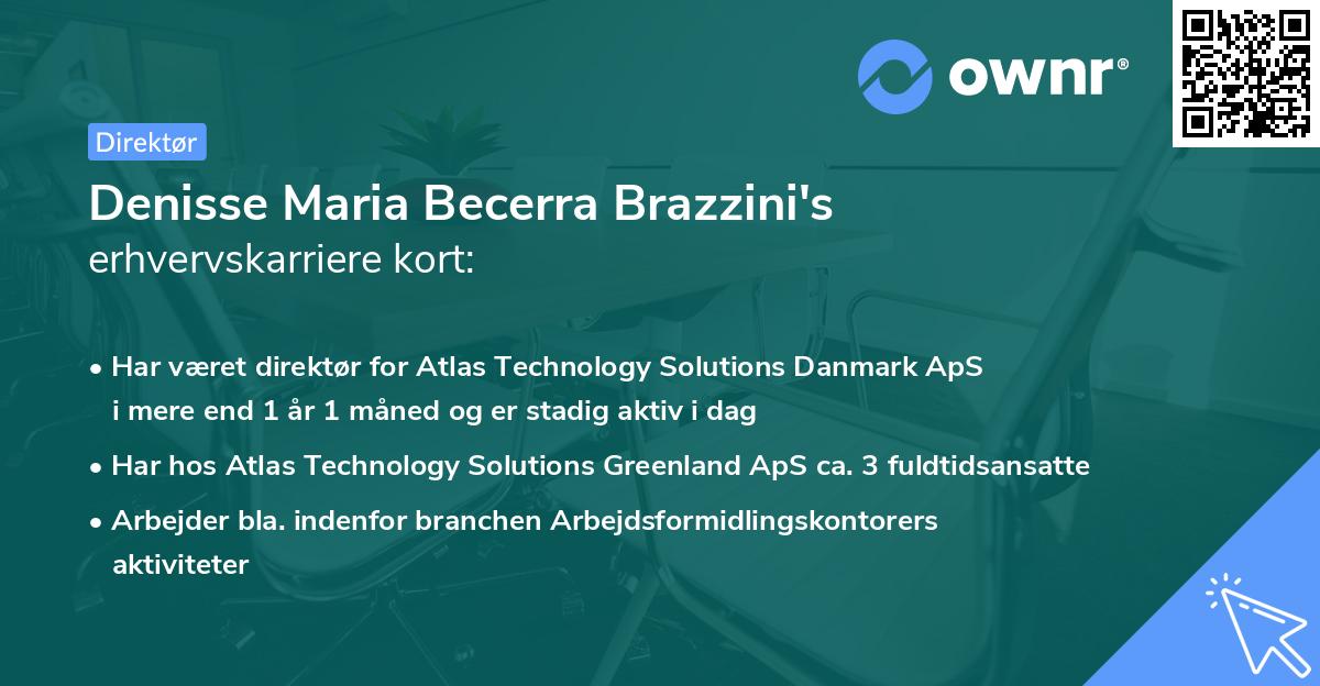 Denisse Maria Becerra Brazzini's erhvervskarriere kort