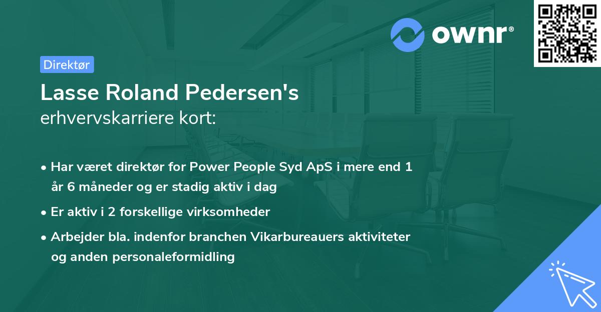 Lasse Roland Pedersen's erhvervskarriere kort