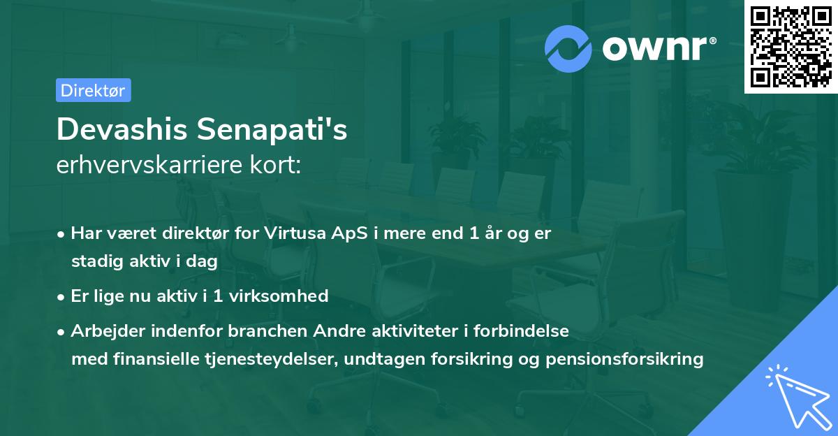 Devashis Senapati's erhvervskarriere kort