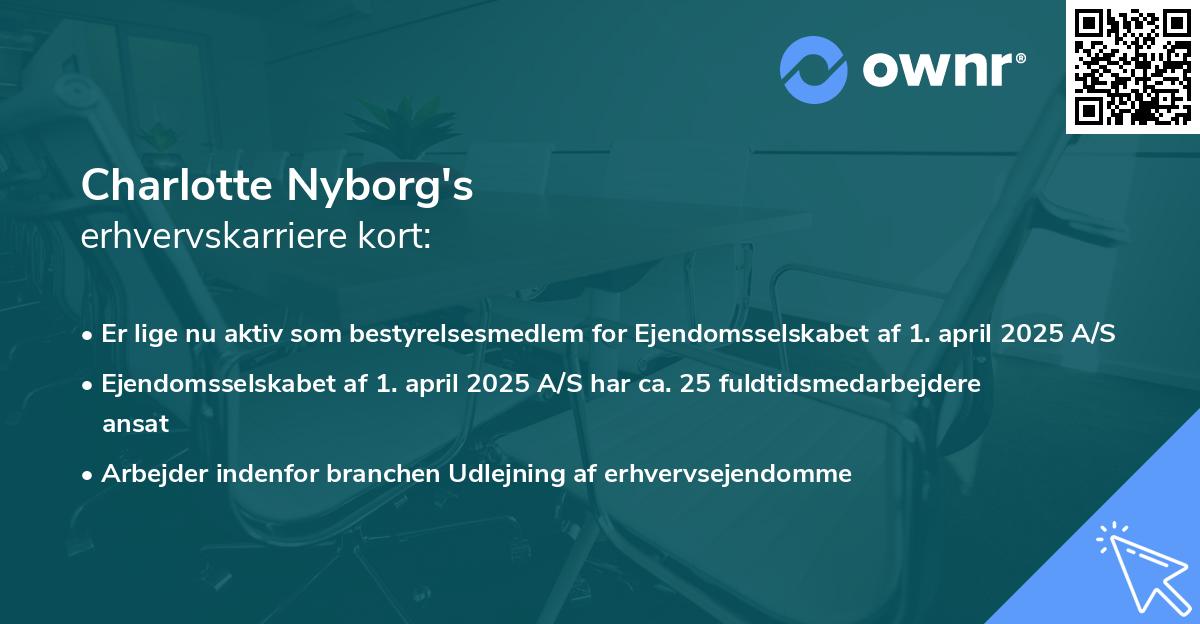 Charlotte Nyborg's erhvervskarriere kort
