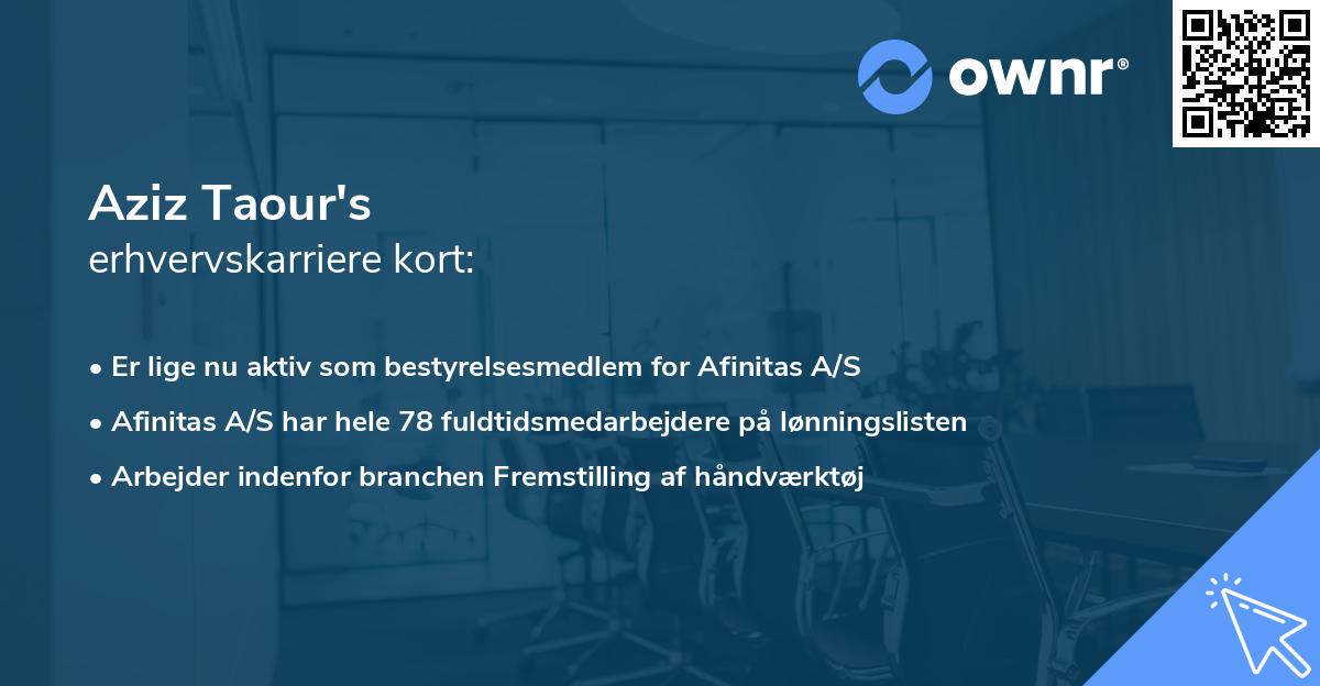 Aziz Taour's erhvervskarriere kort