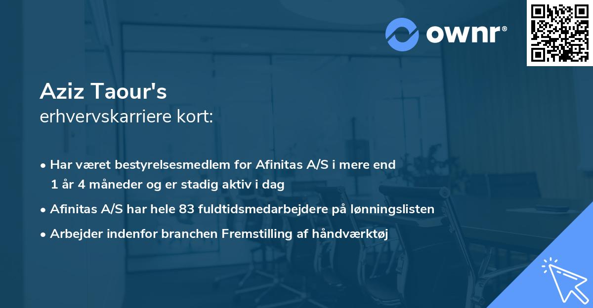 Aziz Taour's erhvervskarriere kort