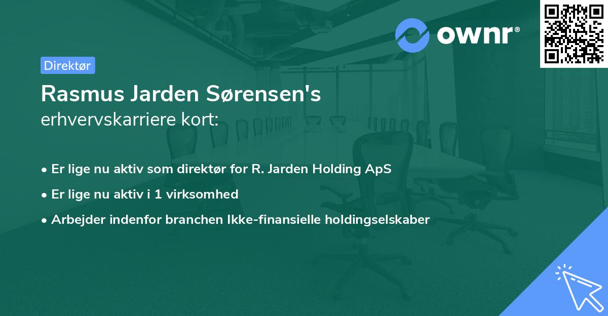 Rasmus Jarden Sørensen's erhvervskarriere kort