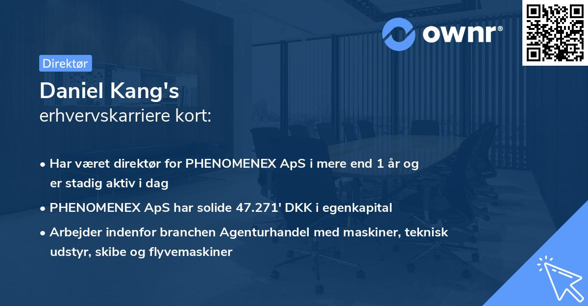 Daniel Kang's erhvervskarriere kort