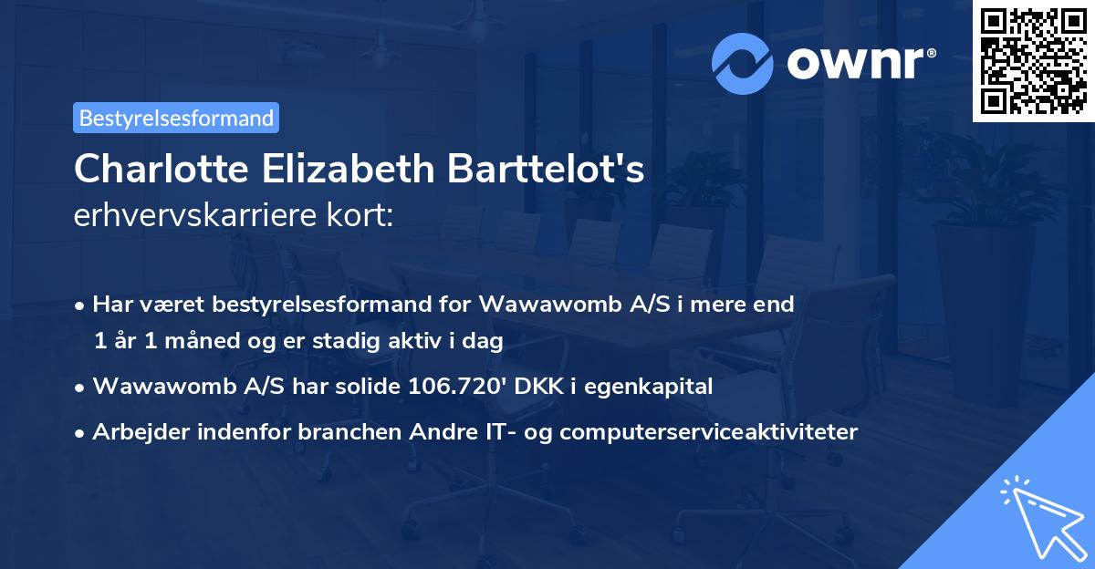 Charlotte Elizabeth Barttelot's erhvervskarriere kort