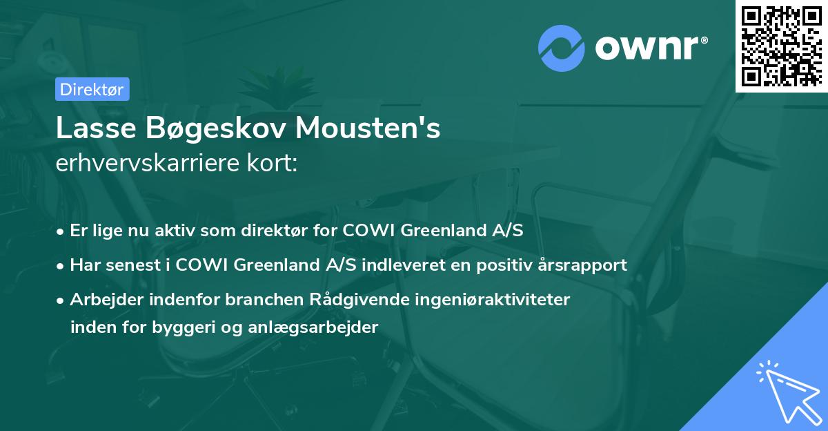 Lasse Bøgeskov Mousten's erhvervskarriere kort