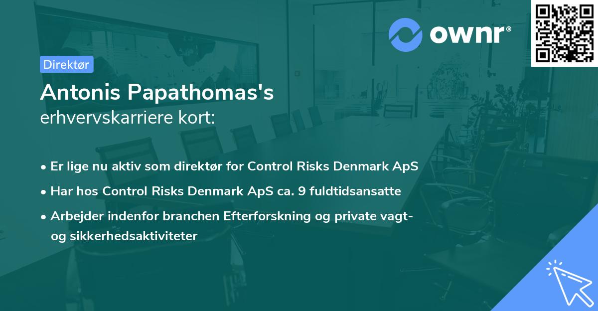 Antonis Papathomas's erhvervskarriere kort