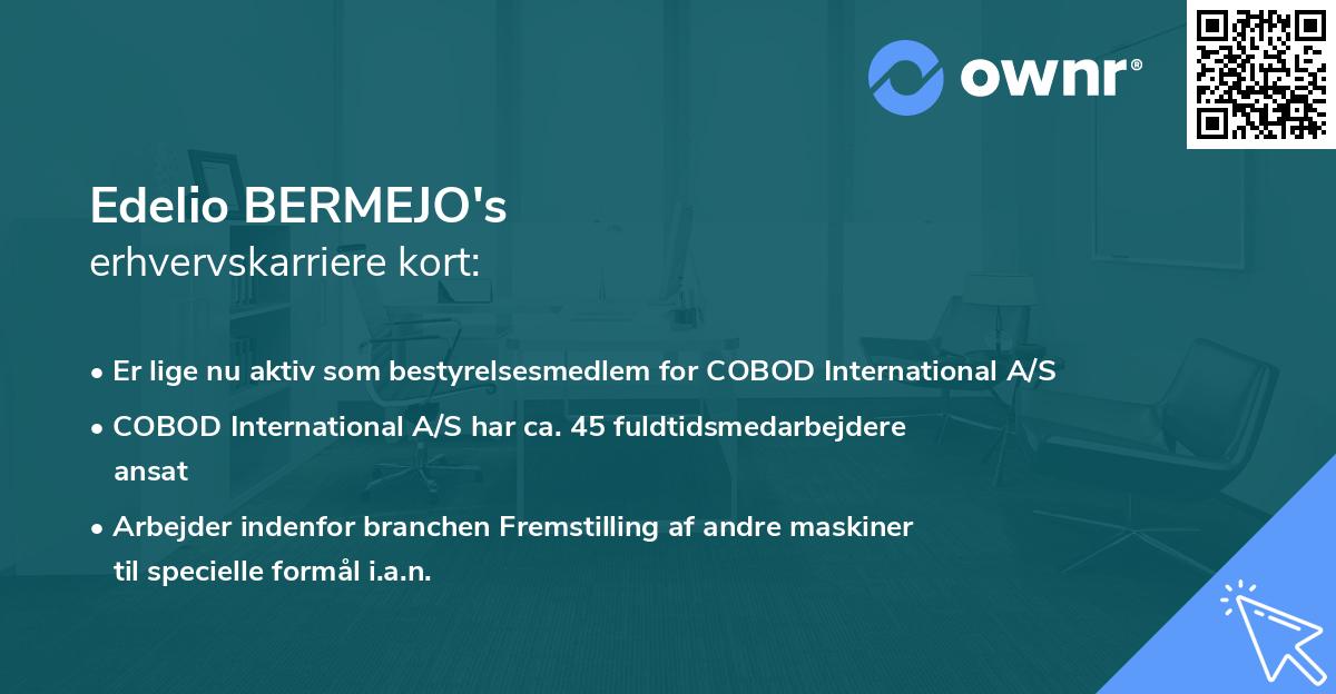 Edelio BERMEJO's erhvervskarriere kort