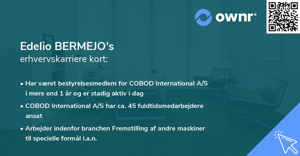 Edelio BERMEJO's erhvervskarriere kort