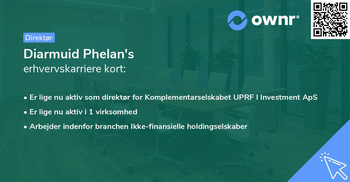 Diarmuid Phelan's erhvervskarriere kort