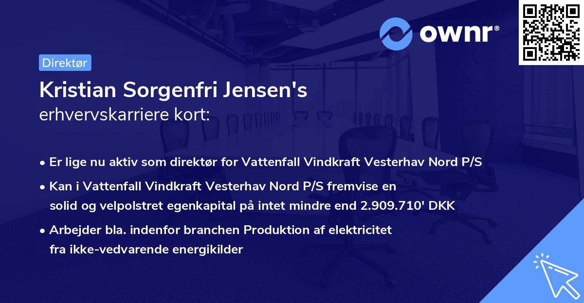 Kristian Sorgenfri Jensen's erhvervskarriere kort