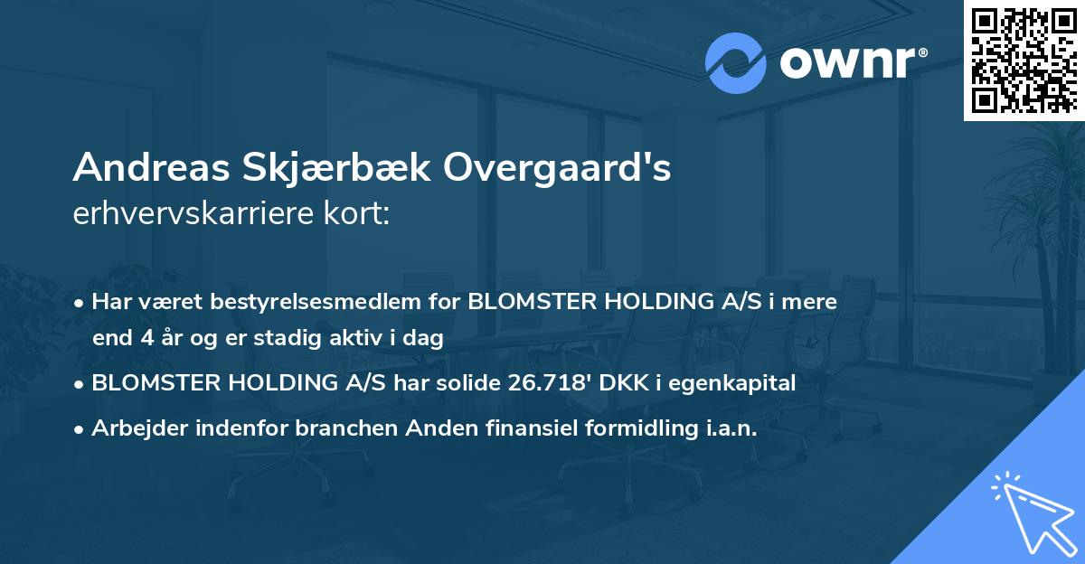 Andreas Skjærbæk Overgaard's erhvervskarriere kort