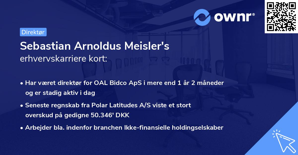 Sebastian Arnoldus Meisler's erhvervskarriere kort