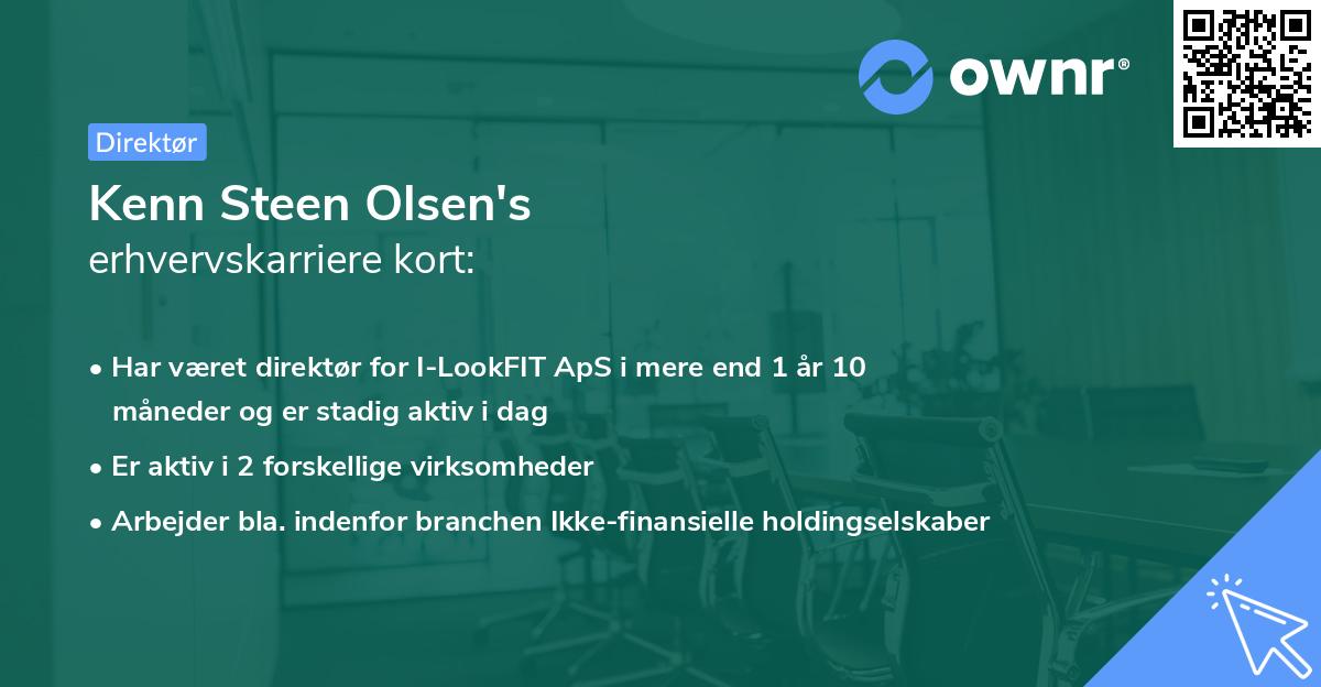 Kenn Steen Olsen's erhvervskarriere kort