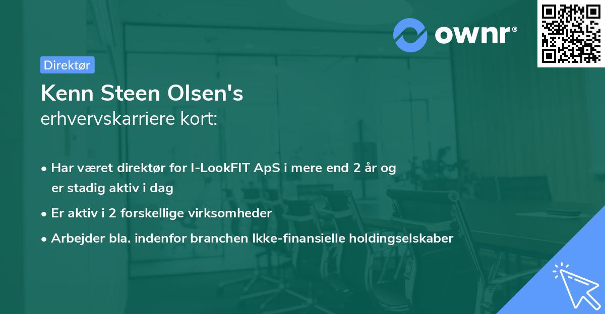 Kenn Steen Olsen's erhvervskarriere kort