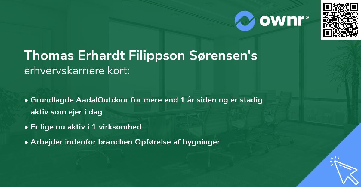Thomas Erhardt Filippson Sørensen's erhvervskarriere kort