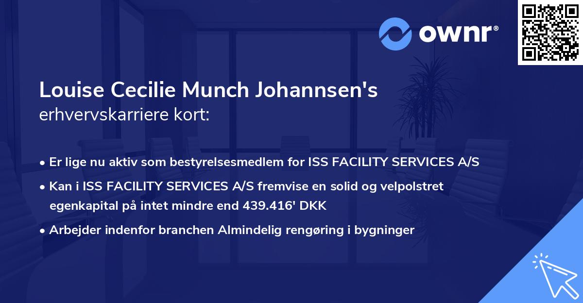 Louise Cecilie Munch Johannsen's erhvervskarriere kort