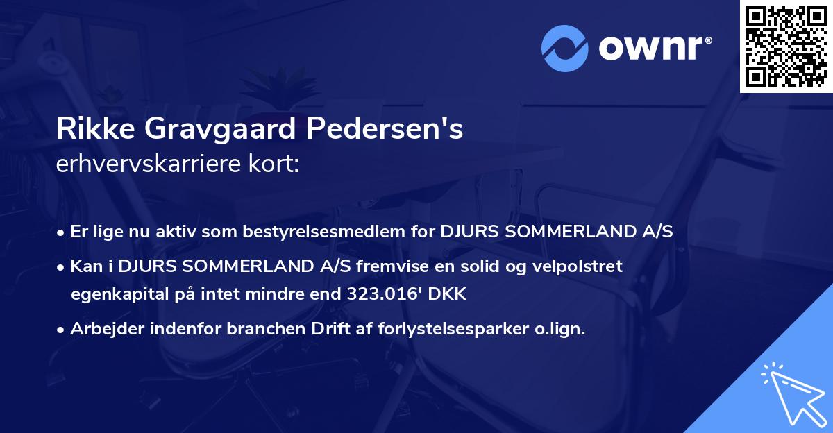 Rikke Gravgaard Pedersen's erhvervskarriere kort
