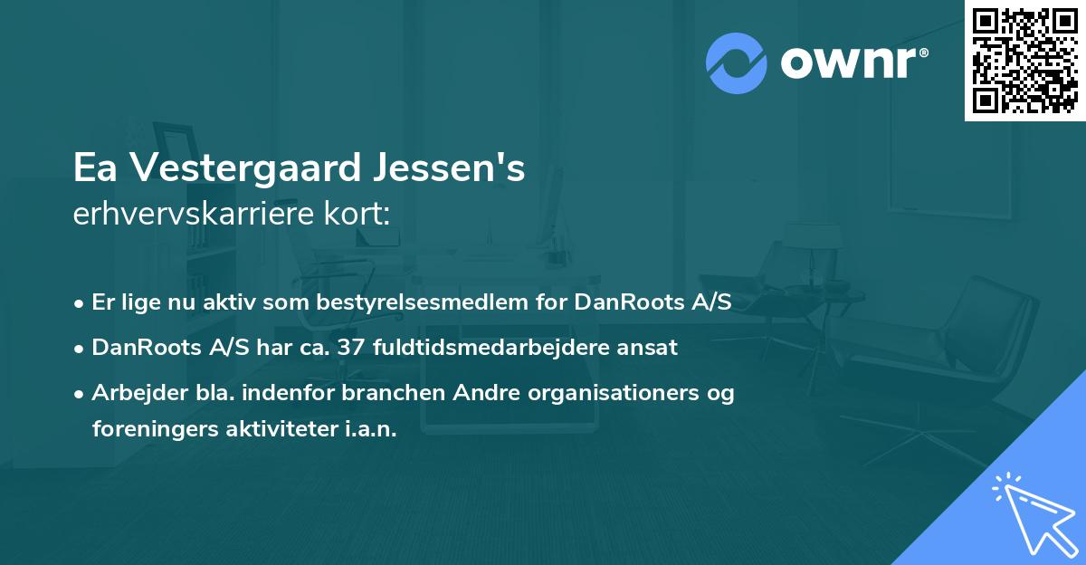 Ea Vestergaard Jessen's erhvervskarriere kort