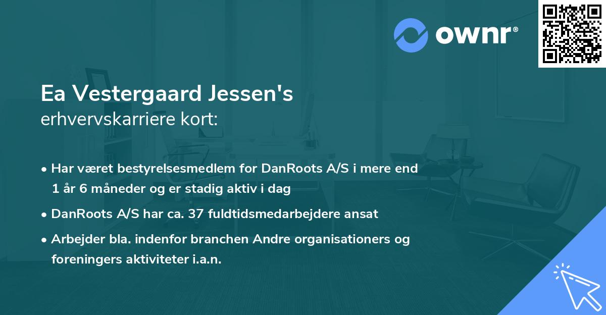 Ea Vestergaard Jessen's erhvervskarriere kort