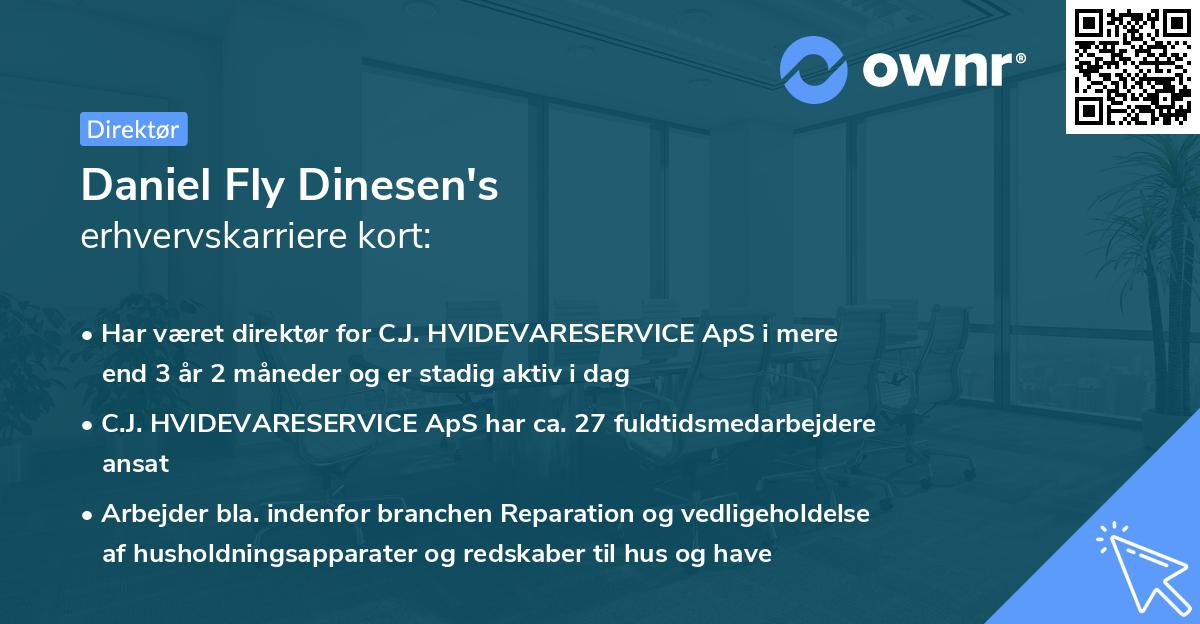 Daniel Fly Dinesen's erhvervskarriere kort