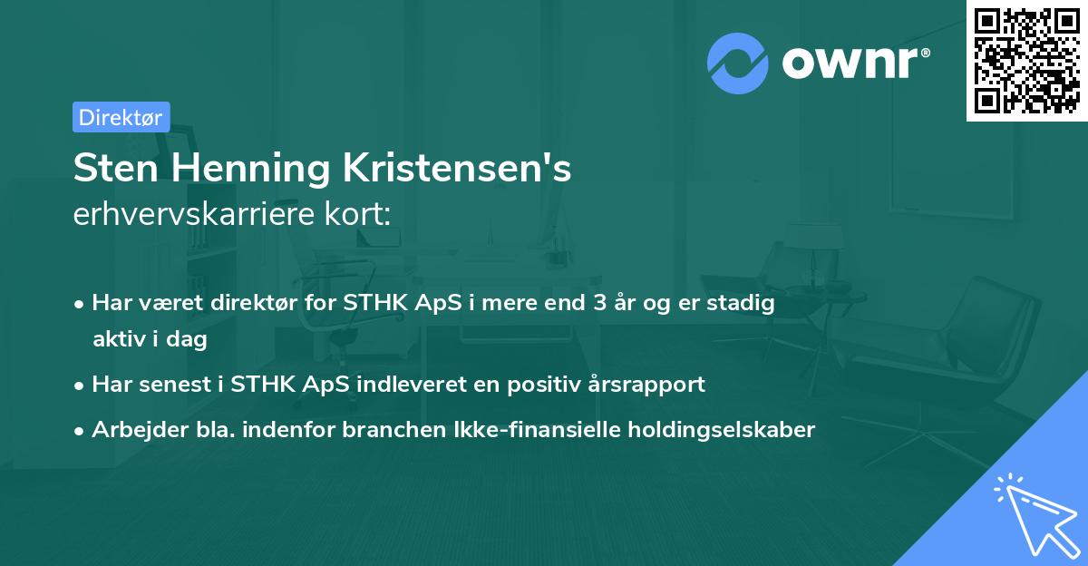 Sten Henning Kristensen's erhvervskarriere kort