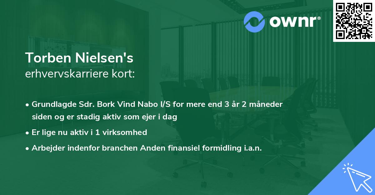 Torben Nielsen's erhvervskarriere kort