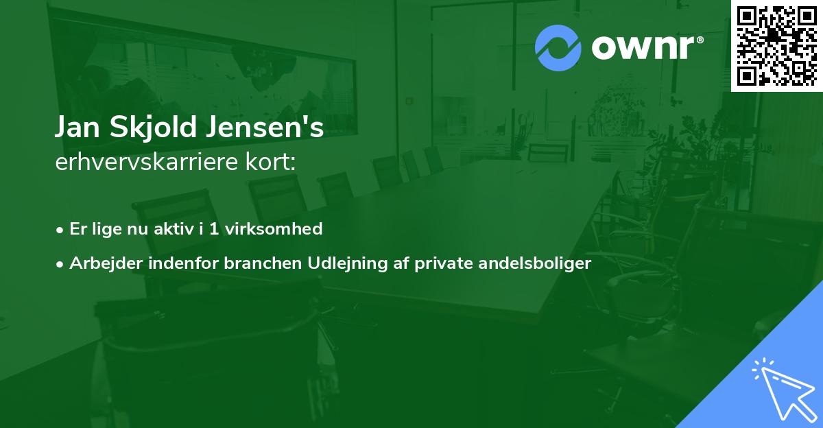 Jan Skjold Jensen's erhvervskarriere kort