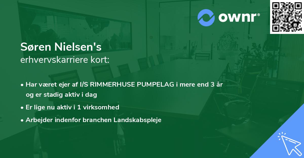 Søren Nielsen's erhvervskarriere kort