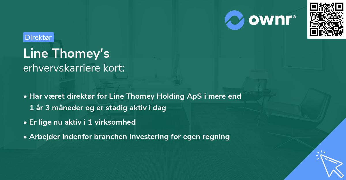 Line Thomey's erhvervskarriere kort