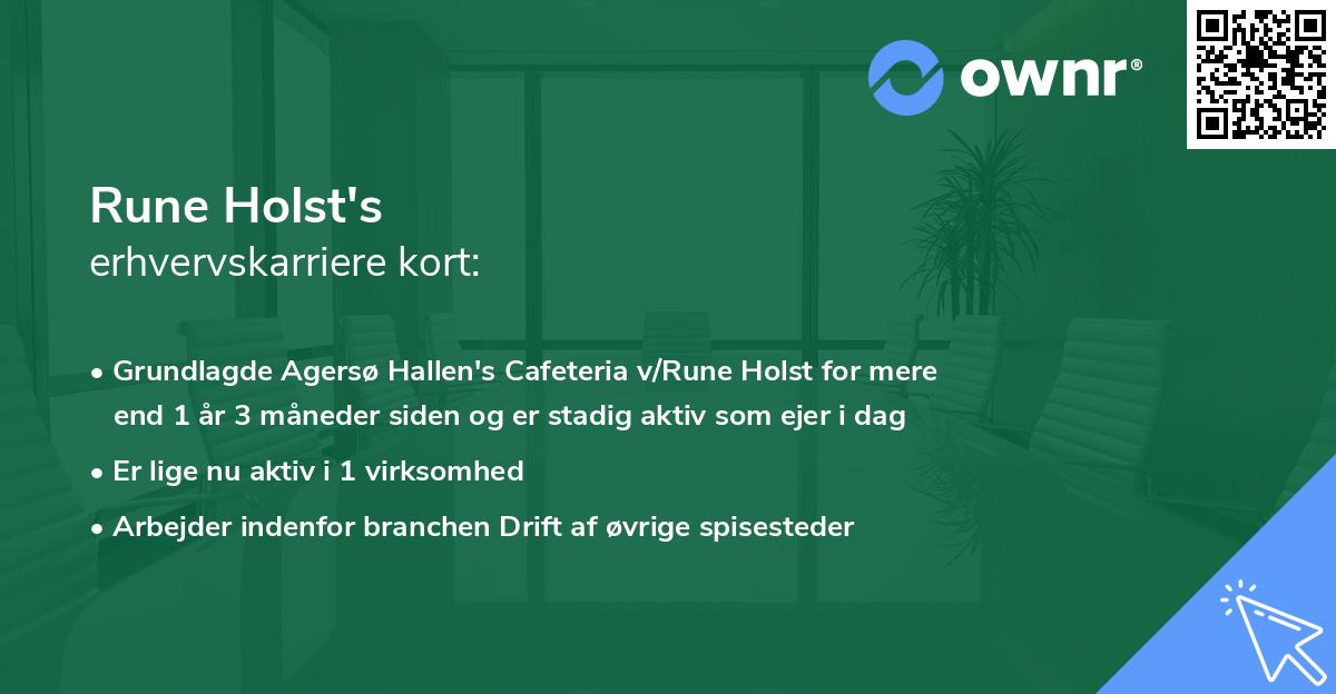 Rune Holst's erhvervskarriere kort