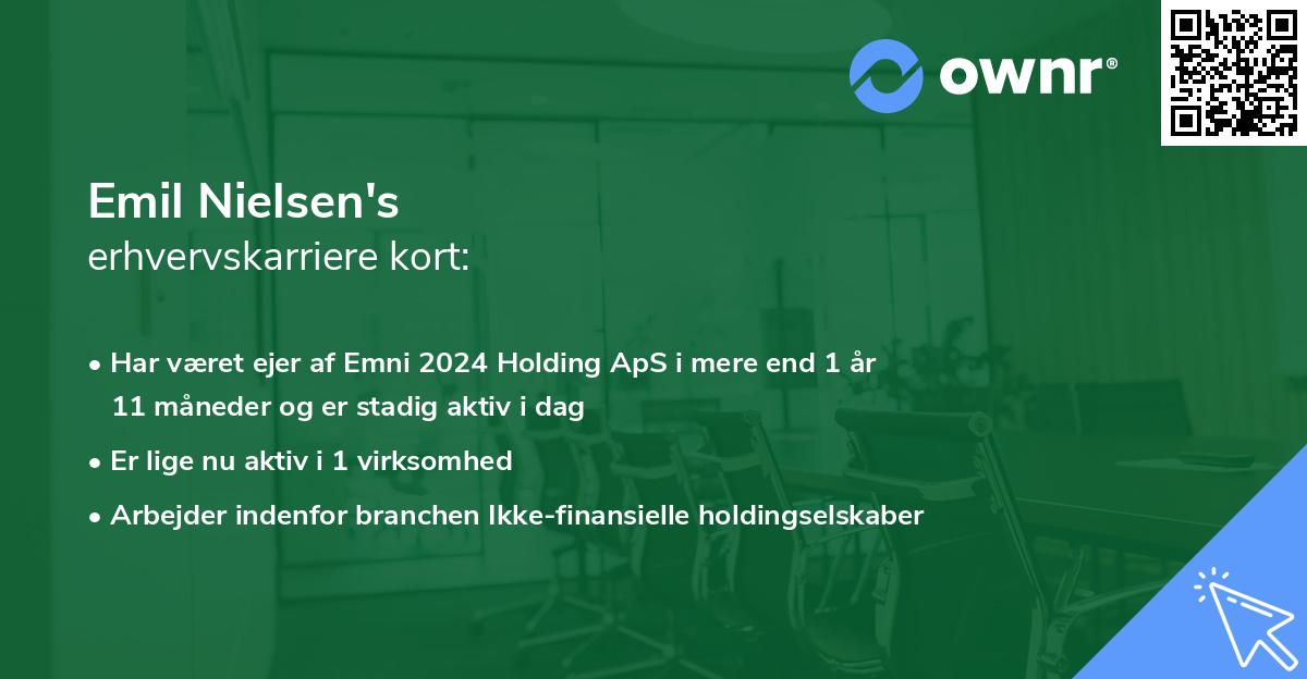 Emil Nielsen's erhvervskarriere kort