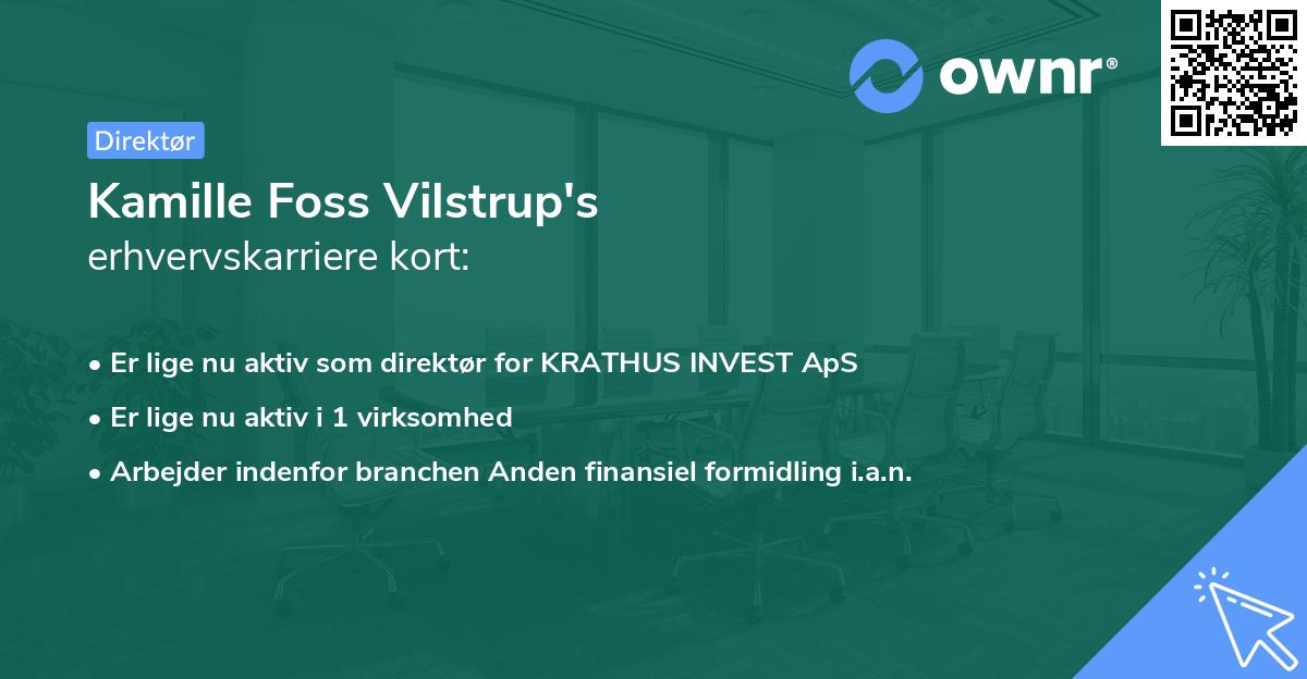 Kamille Foss Vilstrup's erhvervskarriere kort