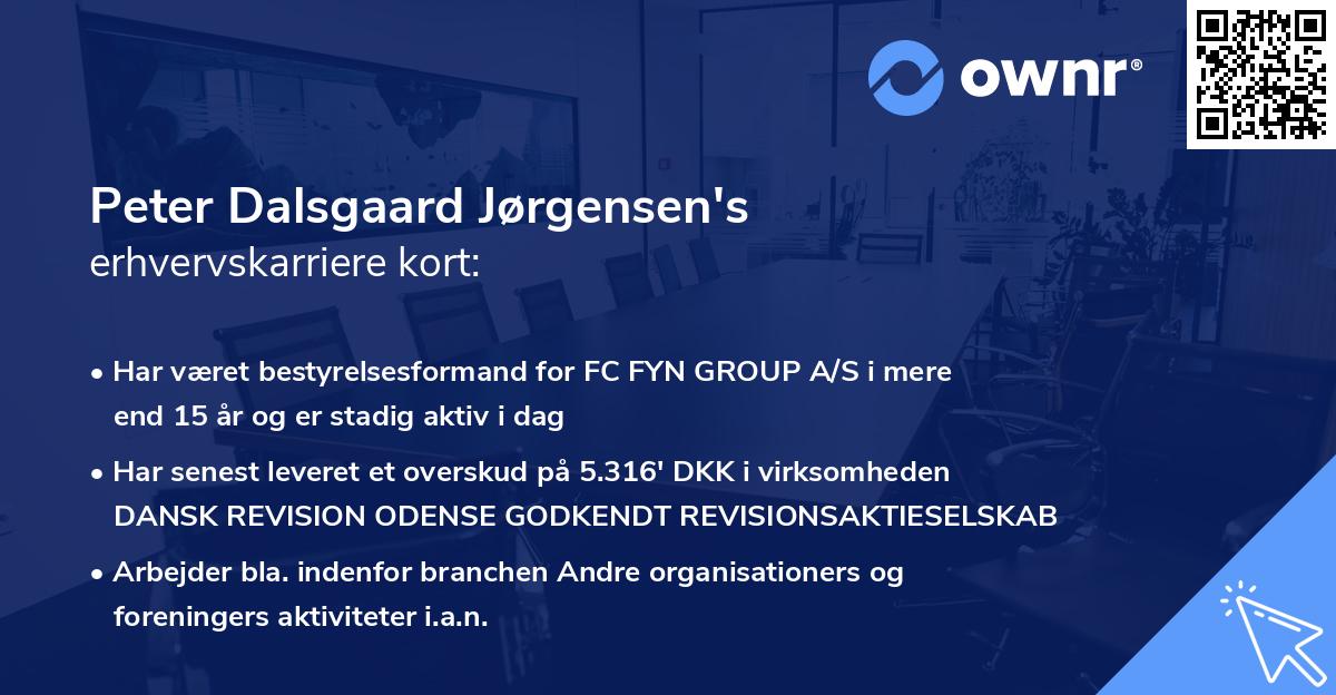 Peter Dalsgaard Jørgensen's erhvervskarriere kort