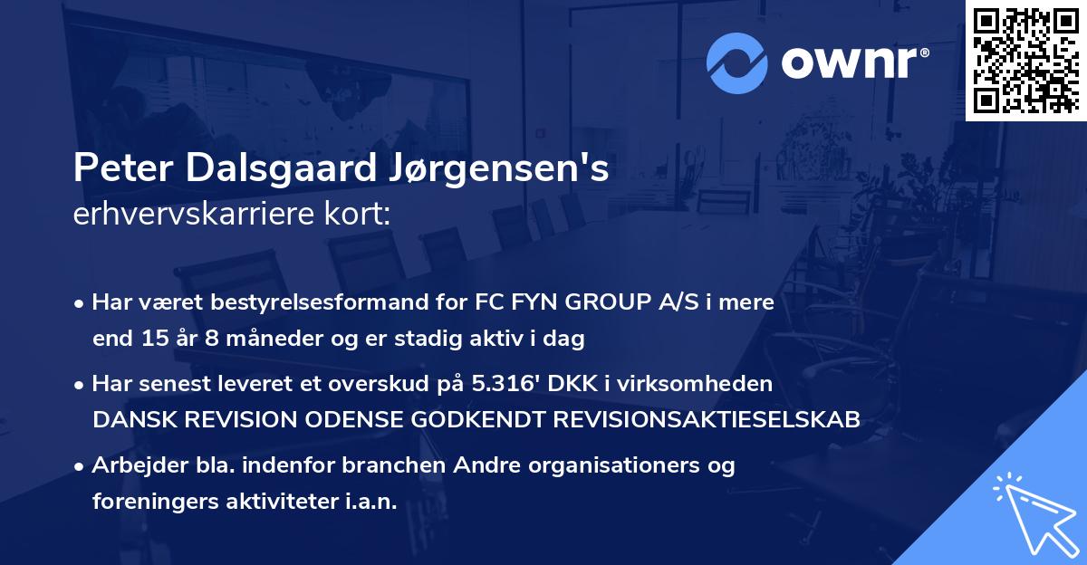 Peter Dalsgaard Jørgensen's erhvervskarriere kort