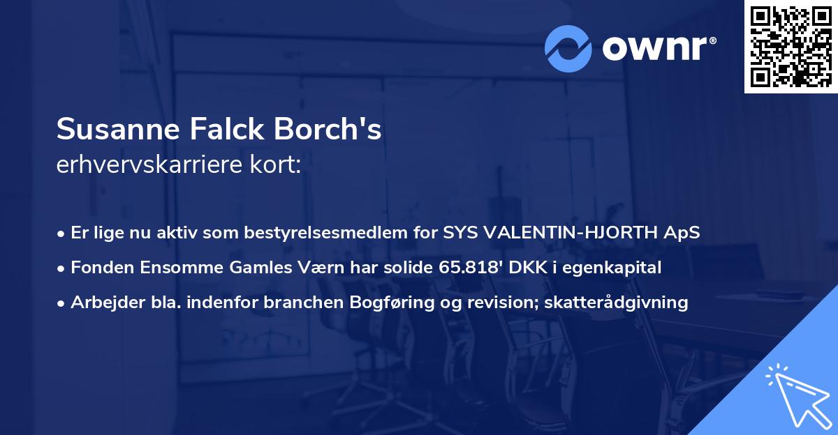 Susanne Falck Borch's erhvervskarriere kort