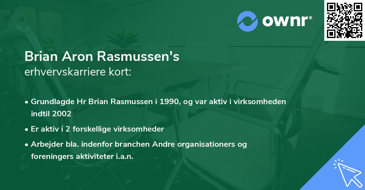 Brian Aron Rasmussen's erhvervskarriere kort
