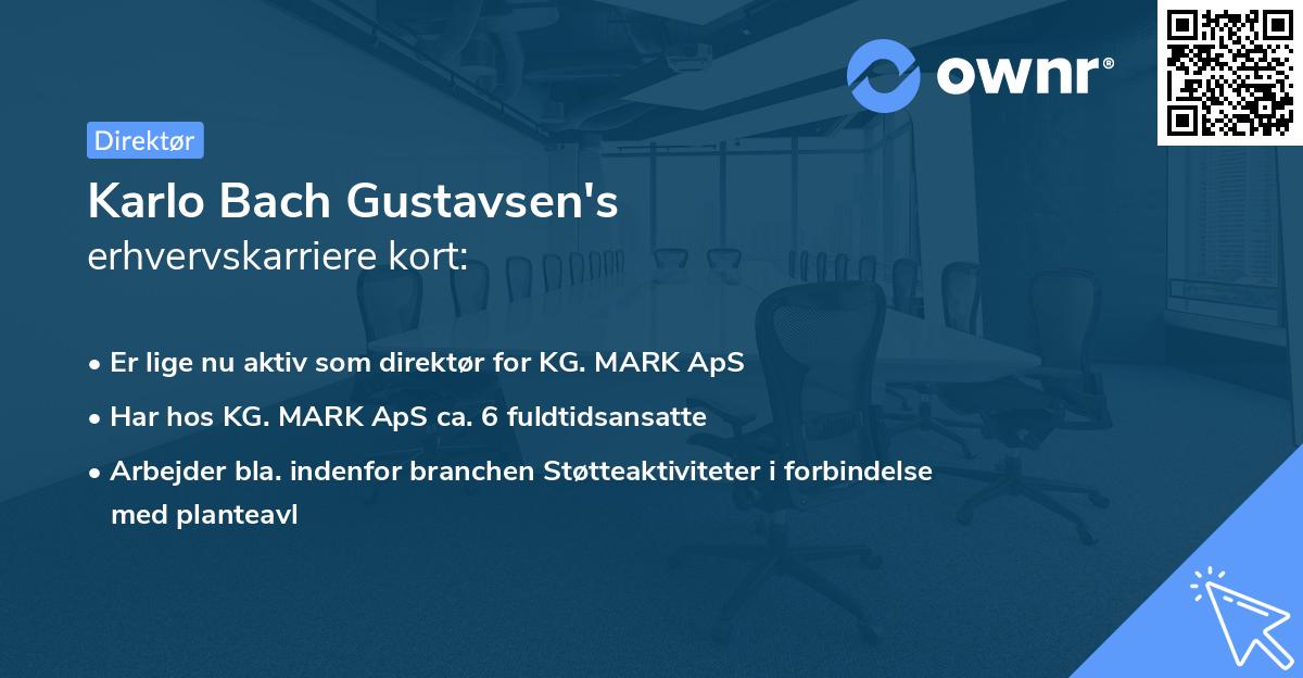 Karlo Bach Gustavsen's erhvervskarriere kort