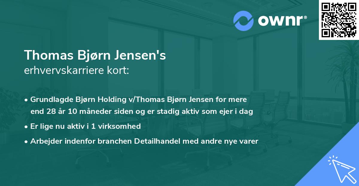Thomas Bjørn Jensen's erhvervskarriere kort