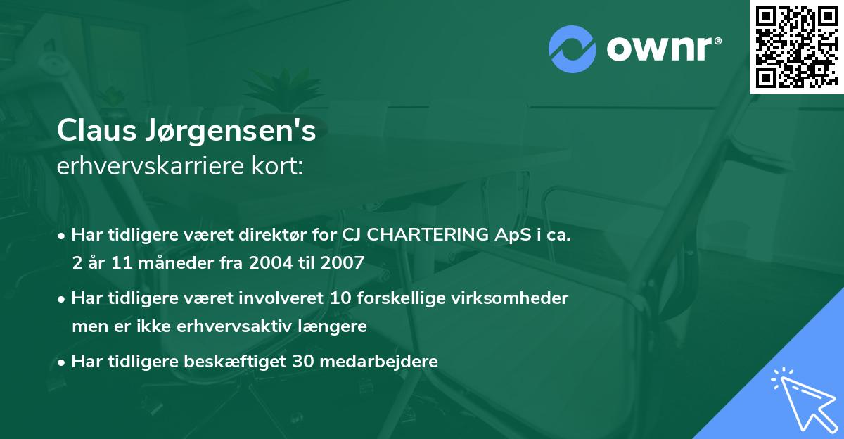 Claus Jørgensen's erhvervskarriere kort